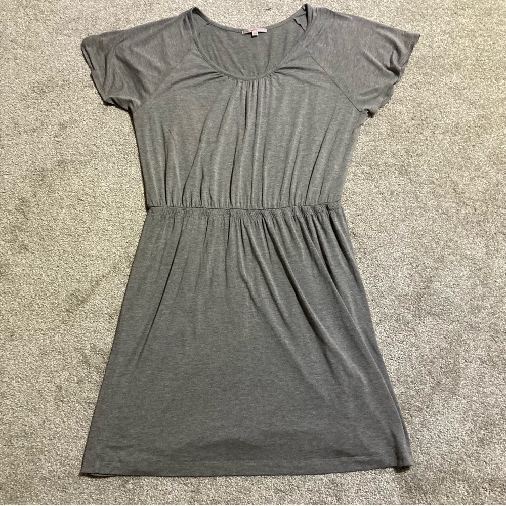 Gap Women Gray Casual Dress XL/Tall Elastic Waist
